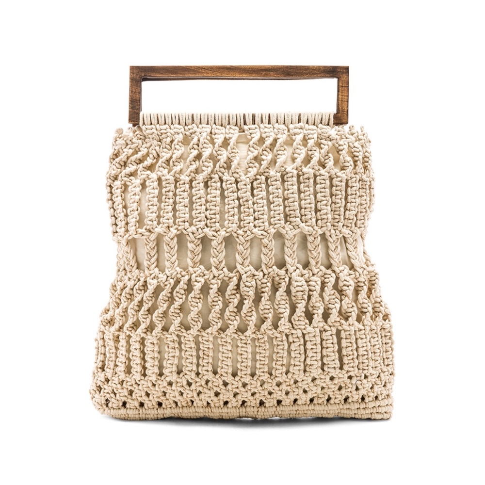 Cleobella Finbar Tote, Ivory & Rose Gold